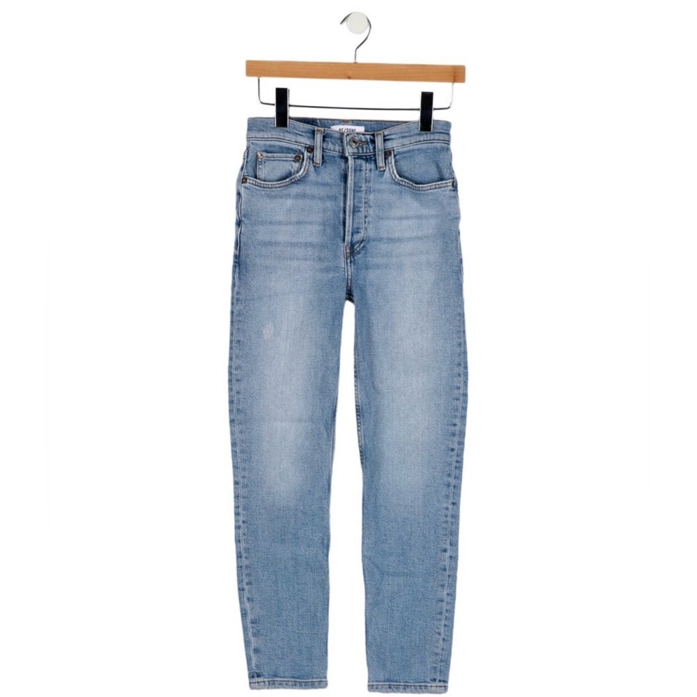 Re/Done Light Blue Straight Leg Jeans